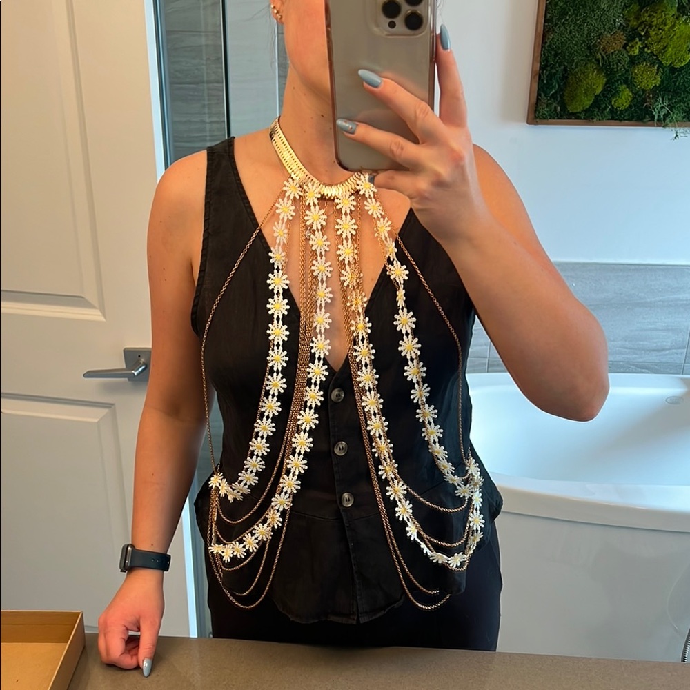 Rose Gold Daisy Body Chain